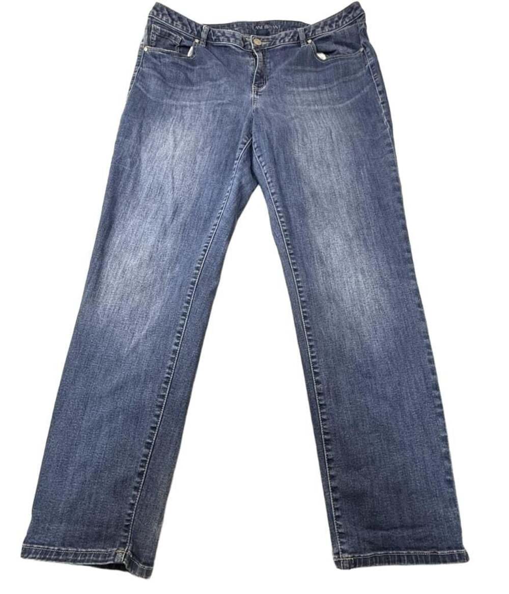Lane Bryant Genius Fit Straight Leg Jeans Size 20 Reg Dark Wash Stretch Denim